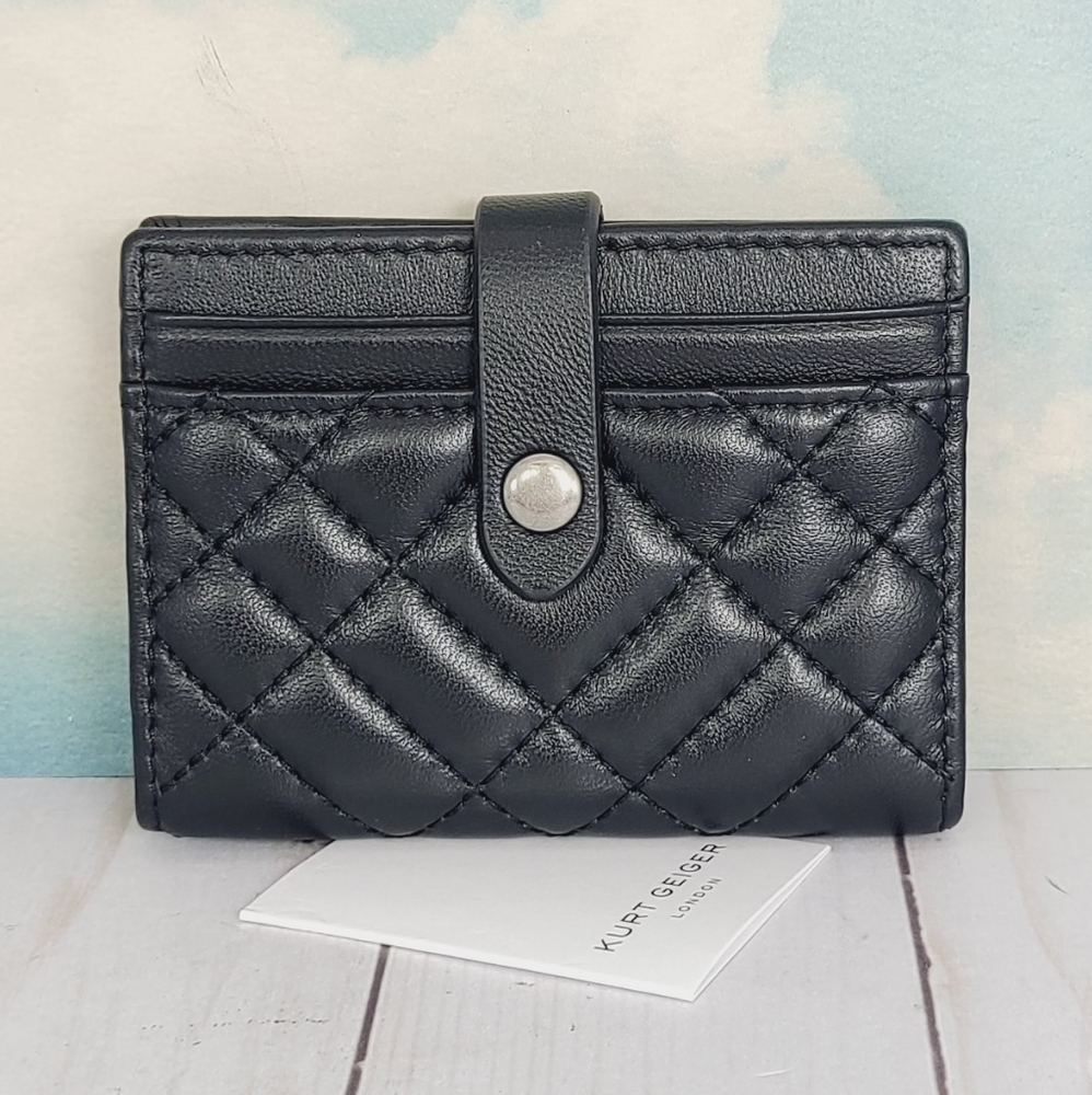 Kurt Geiger London Multi Card Holder Quilted Black